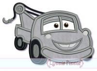 Happy Tow Truck Applique 4x4 5x7 6x10 SVG