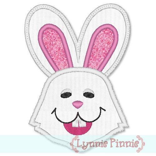 Happy Bunny Applique 4x4 5x7