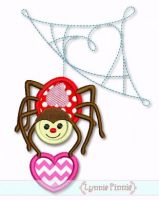 Heart Spider Applique 4x4 5x7 6x10 SVG