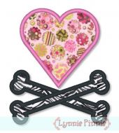 Heart & Crossbones Applique