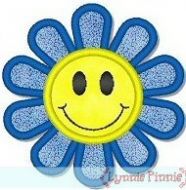 Applique Happy Face Flower 4x4 & 5x7