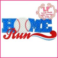 Home Run Applique 4x4 5x7 6x10 SVG