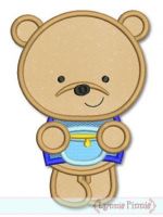 Honey Bear Applique 4x4 5x7 6x10 SVG