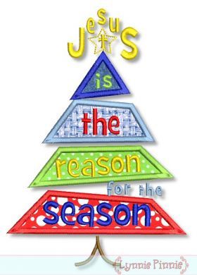 Jesus is the Reason for the Season Christmas Tree 4x4 5x7 6x10