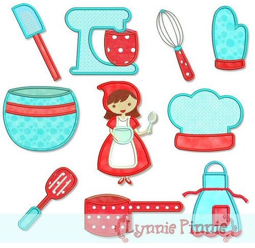 Mixing Bowls Applique Machine Embroidery Design-instant DOWNLOAD