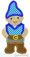 Little Gnome Boy Applique 4x4 5x7 6x10