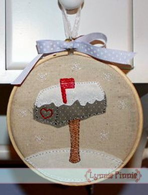 Winter Mailbox Applique for Little Hoops 4x4 5x7