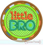 Little Bro Double Circle Applique 4x4 5x7 6x10