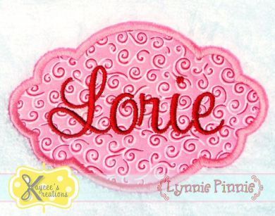 Lorie Applique Frame 4x4 5x7 6x10