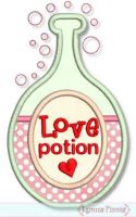 Love Potion Applique 4x4 5x7 6x10