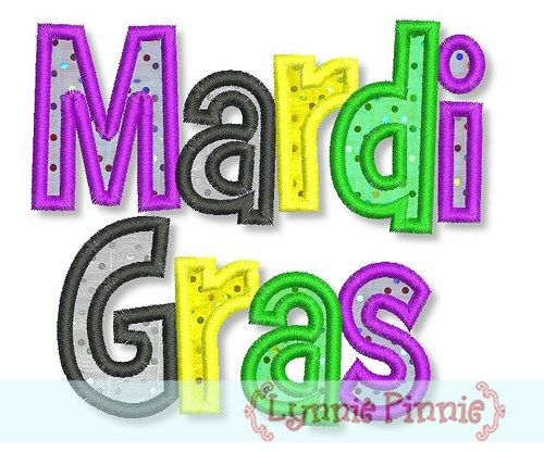 Mardi Gras Applique & Fill 4x4 5x7