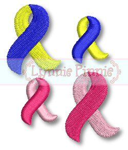 Two Color Mini Awareness Ribbon 4x4