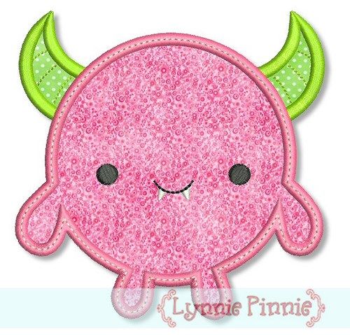 Cute Monster (2) Applique 4x4 5x7