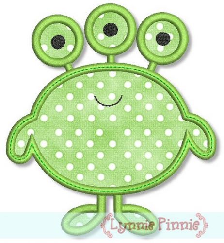 Cute Monster (4) Applique 4x4 5x7