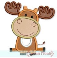 Baby Moose Applique 4x4 5x7 6x10