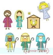 Nativity Applique Design Set 4x4 5x7 6x10