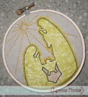 Simple Nativity Applique for Little Hoops Ornament 4x4 5x7 SVG