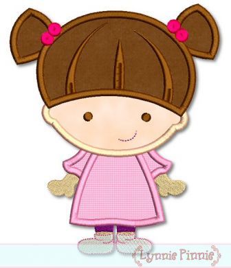 Nightshirt Cutie Girl Applique 4x4 5x7 6x10 SVG