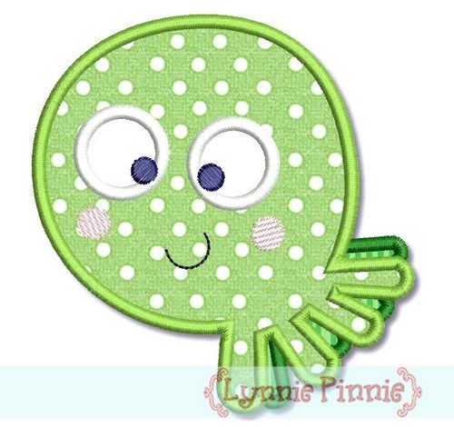 Cutie Octopus Boy Applique 4x4 5x7