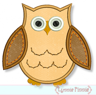 Applique Owl 2 4x4 5x7 6x10