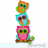 Stacked Owl Trio 4x4 5x7 6x10