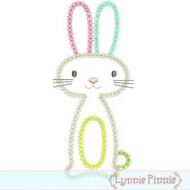 Patchwork Bunny Applique - Deco Stitch - 4x4 5x7 6x10