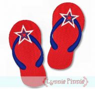 Patriotic Flip Flops - Filled 4x4 5x7