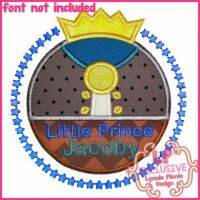 Prince Circle Frame Applique 4x4 5x7 6x10 7x11