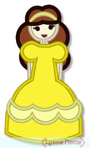 Pretty Princess 3 Applique 4x4 5x7 6x10