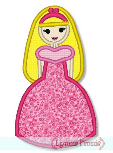 Pretty Princess 4 Applique 4x4 5x7 6x10