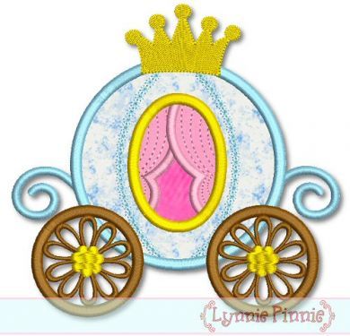 Princess Carriage Applique 4x4 5x7 6x10 7x11 SVG