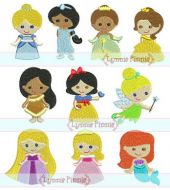 Mini Princess Design Set - 10 Filled Minis in 3 sizes 4x4