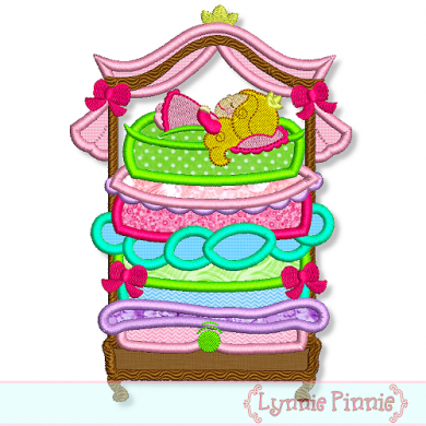 Princess and the Pea Applique 4x4 5x7 6x10