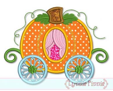 Pumpkin Carriage Applique 4x4 5x7 6x10 7x11 SVG