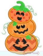 Pumpkin Stack Applique 4x4 5x7 6x10 SVG