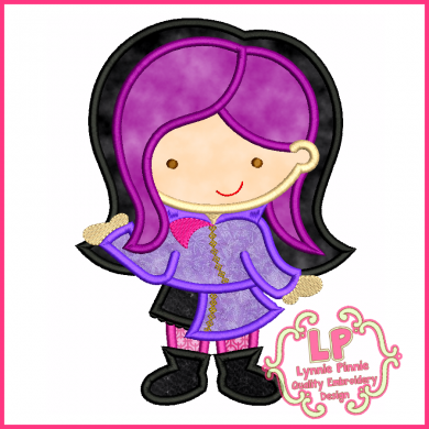 Punky Girl Cutie 1 Applique 4x4 5x7 6x10