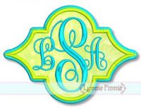 Quatrefoil Applique Frame 1 4x4 5x7 6x10 SVG