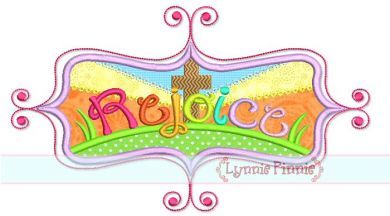 Rejoice Easter Frame Applique 4x4 5x7 6x10 SVG