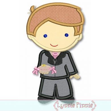 Ring Bearer Boy Cutie Applique 4x4 5x7 6x10 SVG