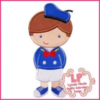 Sailor Boy Applique 4x4 5x7 6x10 SVG