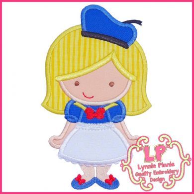 Sailor Girl Applique 4x4 5x7 6x10 SVG