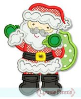 Santa Claus Applique 4x4 5x7 6x10