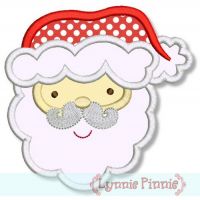 Santa Face Applique 4x4 5x7 6x10