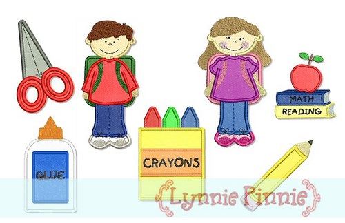 Back to School Applique Set