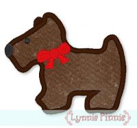 Applique Scottie Dog 4x4 & 5x7