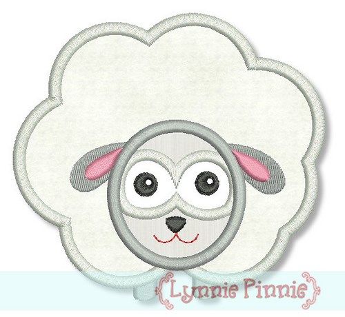 Sheep Applique 4x4 5x7