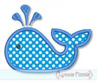 Simple Whale Applique 4x4 5x7 6x10