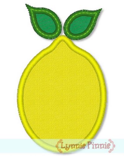 Simple Lemon Applique 4x4 5x7