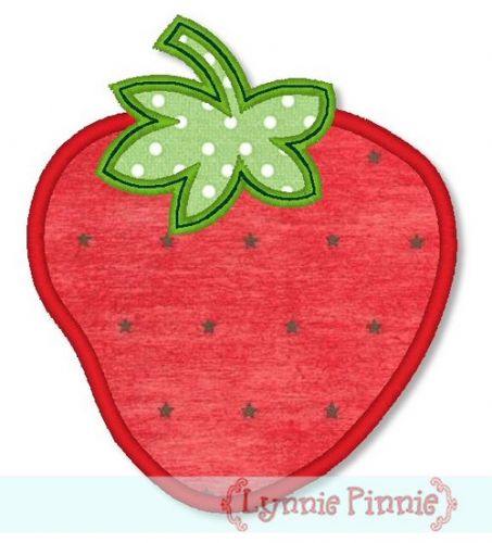 Simple Strawberry Applique 4x4 5x7