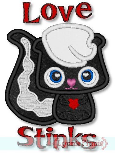 Applique Love Stinks Skunk 4x4 & 5x7